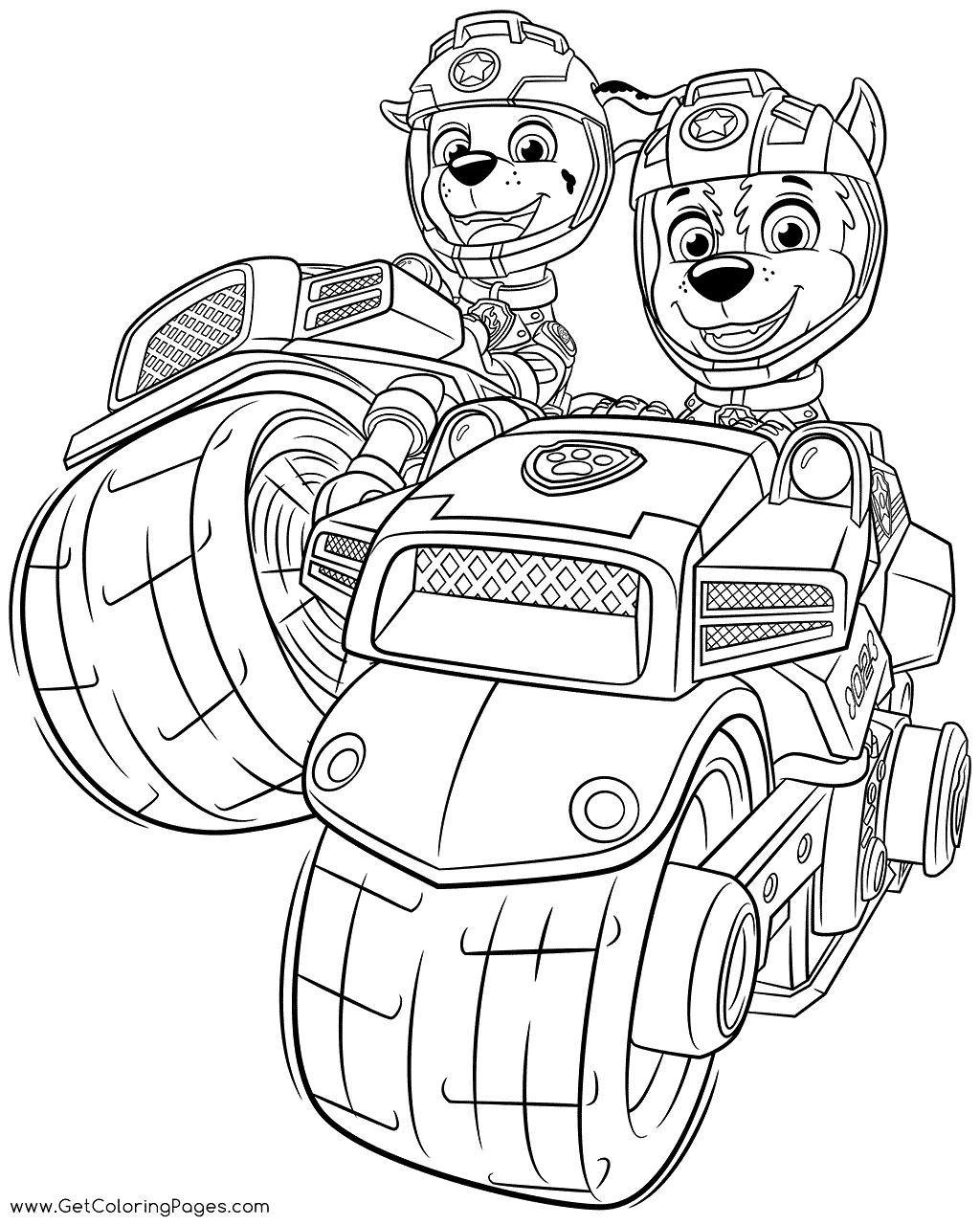 Paw Patrol Mighty Pups Coloring Pages Printable for Free Download