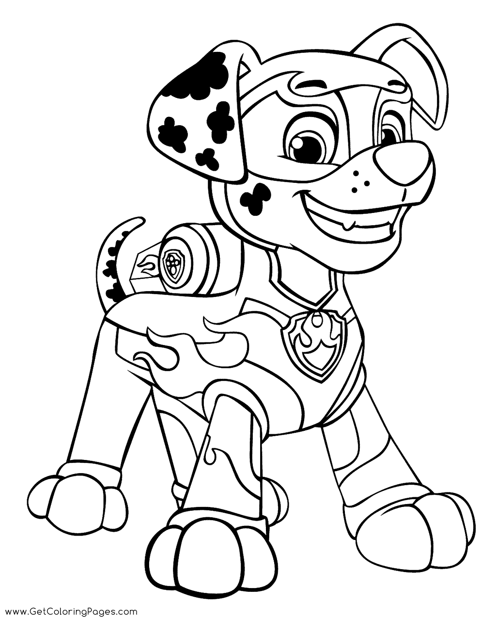 Paw Patrol Mighty Pups Coloring Pages Printable for Free Download