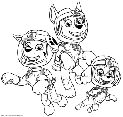 Paw Patrol Mighty Pups Coloring Pages Printable For Free Download