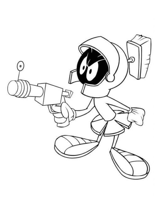 Marvin the Martian Coloring Pages Printable for Free Download