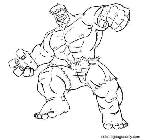 Hulk Coloring Pages Printable for Free Download