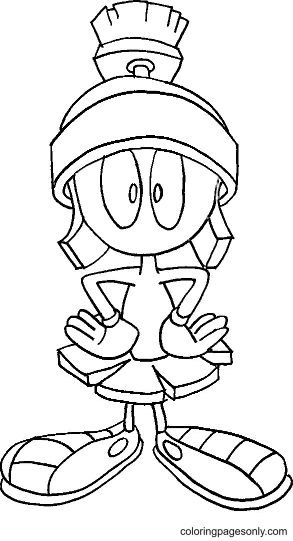 Marvin the Martian Coloring Pages Printable for Free Download
