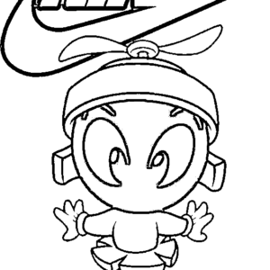 baby marvin the martian coloring pages