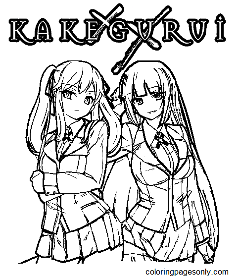 Kakegurui Coloring Pages Printable for Free Download