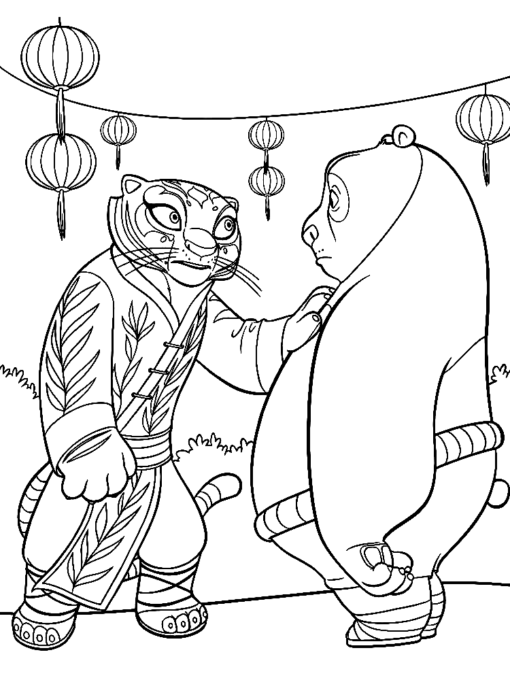 Kung Fu Panda Coloring Pages Printable for Free Download