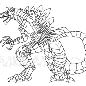 Mechagodzilla Coloring Pages Printable for Free Download