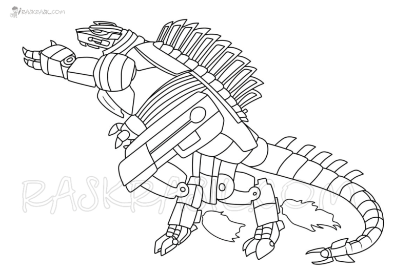 Mechagodzilla Coloring Pages Printable for Free Download