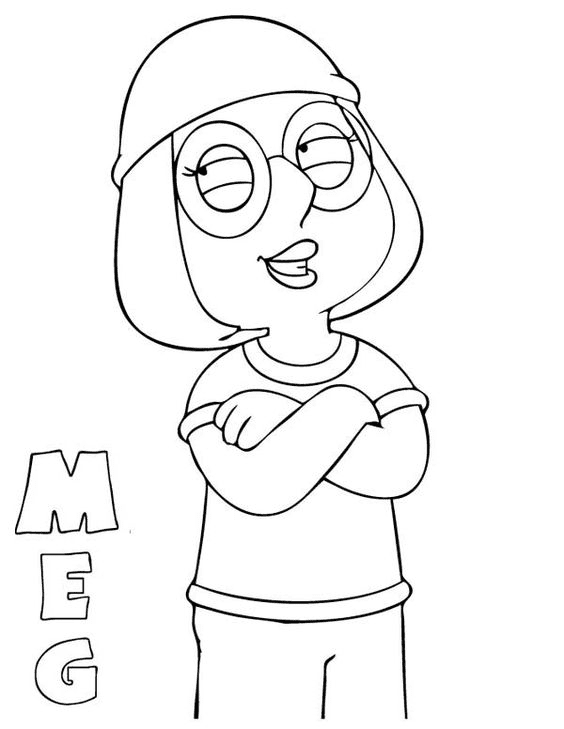 family guy coloring pages meg