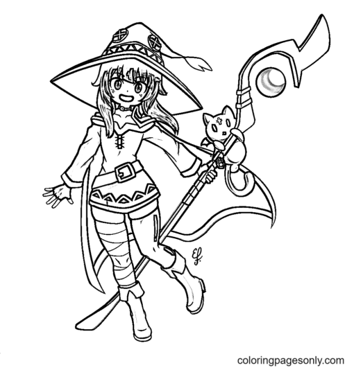 Konosuba Coloring Pages Printable for Free Download