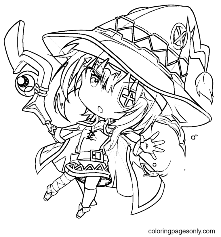 Konosuba Coloring Pages Printable for Free Download