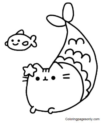 Pusheen Coloring Pages Printable for Free Download