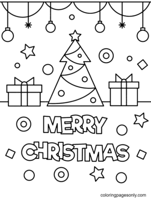 Christmas Cards Coloring Pages Printable for Free Download