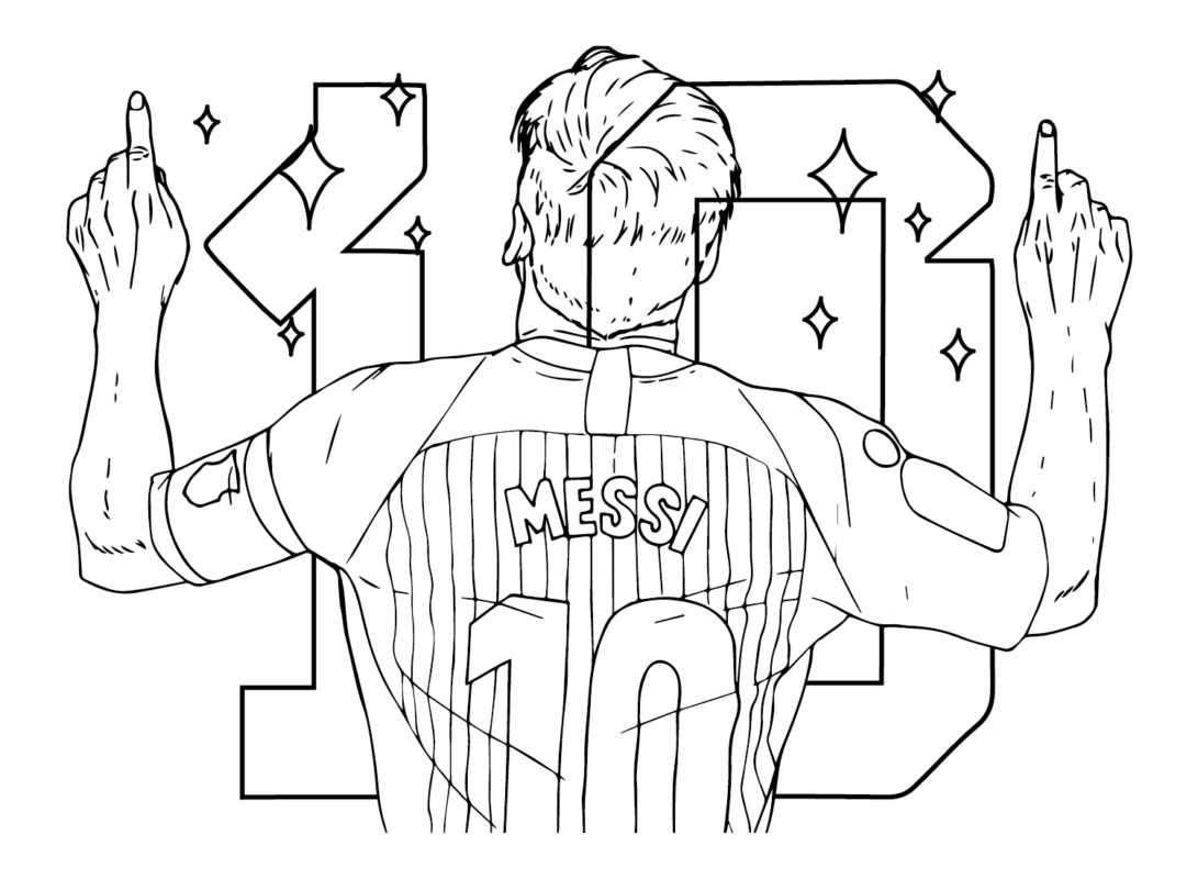 Lionel Messi Coloring Pages Printable for Free Download