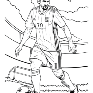 Lionel Messi Coloring Pages Printable for Free Download