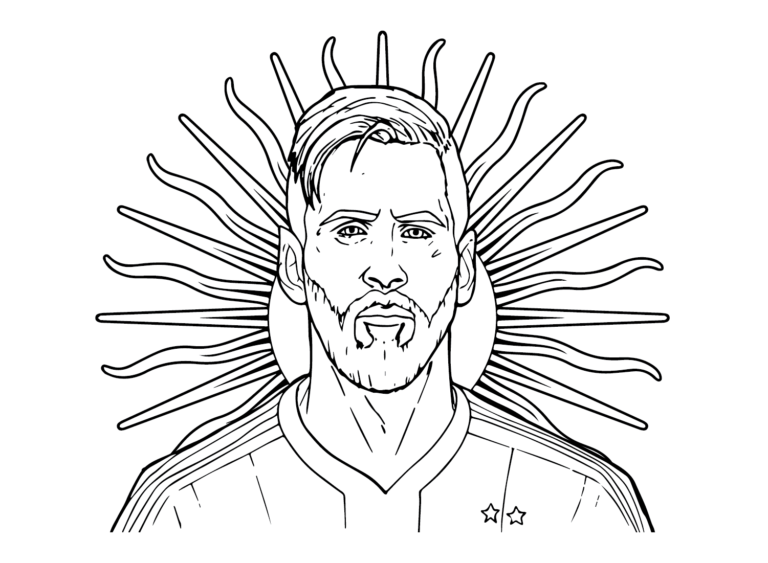 Lionel Messi Coloring Pages Printable for Free Download