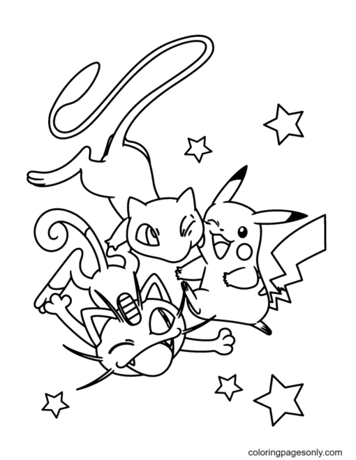 Mew Coloring Pages Printable for Free Download