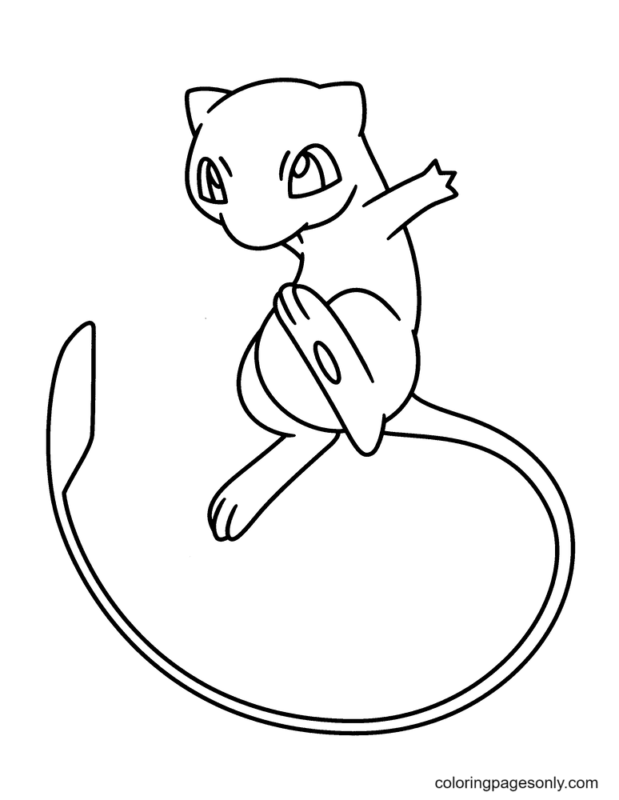 Mew Coloring Pages Printable for Free Download