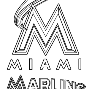 Miami Marlins Logo coloring page