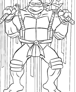 Ninja Turtles Coloring Pages Printable for Free Download