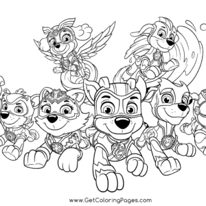paw patrol coloring pages sky
