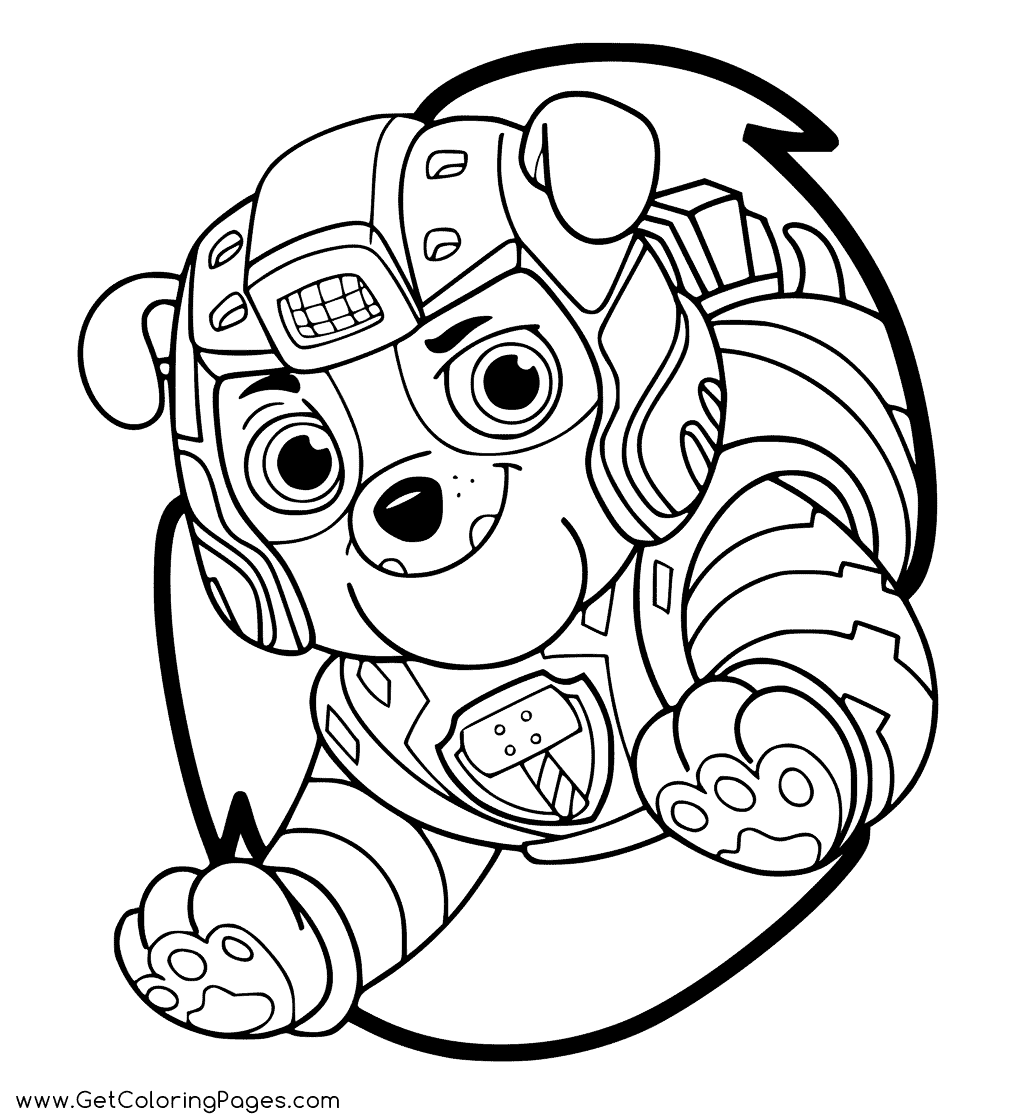 Paw Patrol Mighty Pups Coloring Pages Printable for Free Download