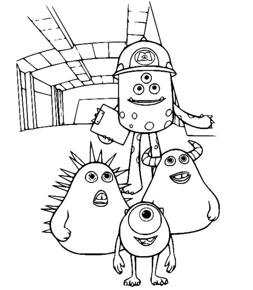 Monsters University Coloring Pages Printable for Free Download