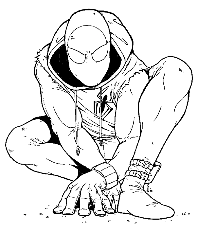 Miles Morales Coloring Pages Printable for Free Download