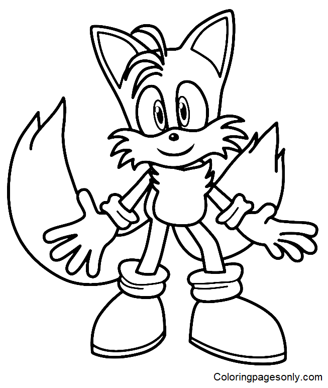Coloring page - Miles Tails