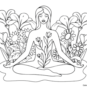 Mindfulness coloring book on Craiyon