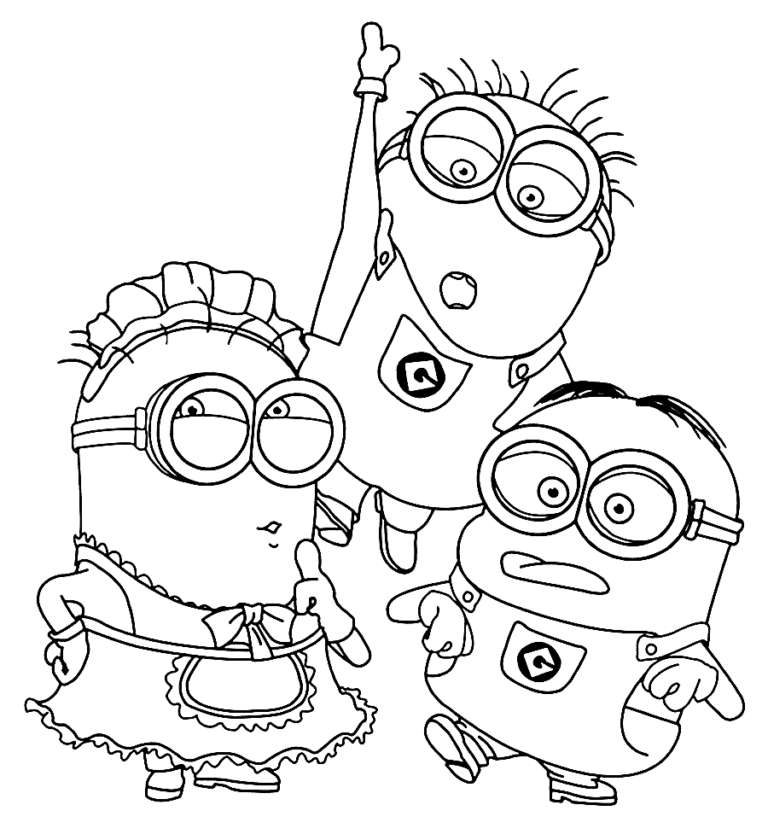 Minion Coloring Pages Printable for Free Download