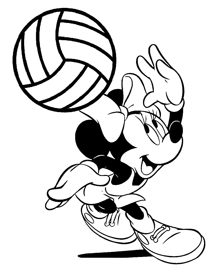 Minnie Mouse Sports Coloring Pages