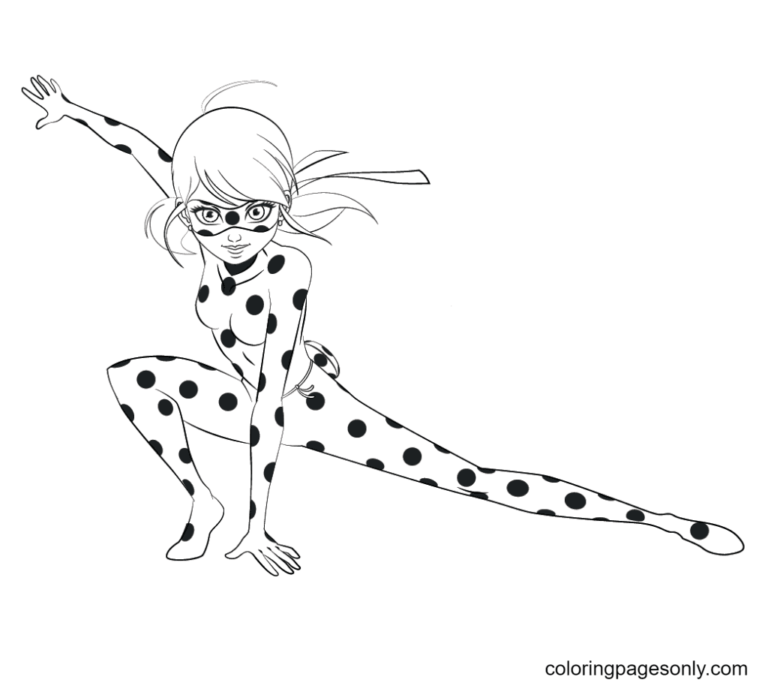 Ladybug and Cat Noir Coloring Pages Printable for Free Download