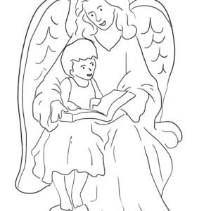 guardian angel coloring pages