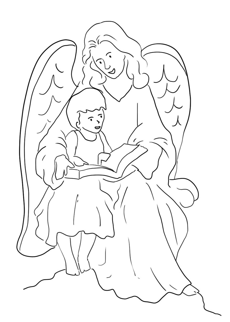 Angel Coloring Pages Printable for Free Download