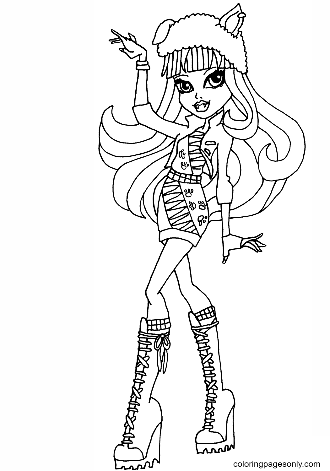 monster high kiyomi haunterly coloring pages