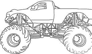 Monster Truck Coloring Pages Printable for Free Download