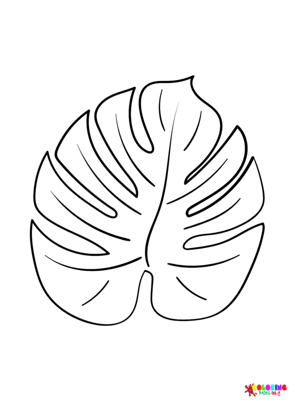 Leaves Coloring Pages Printable for Free Download