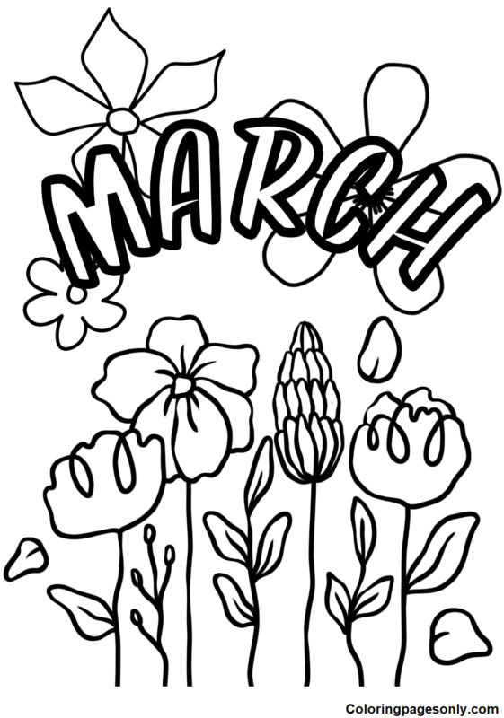 March Coloring Pages Printable for Free Download