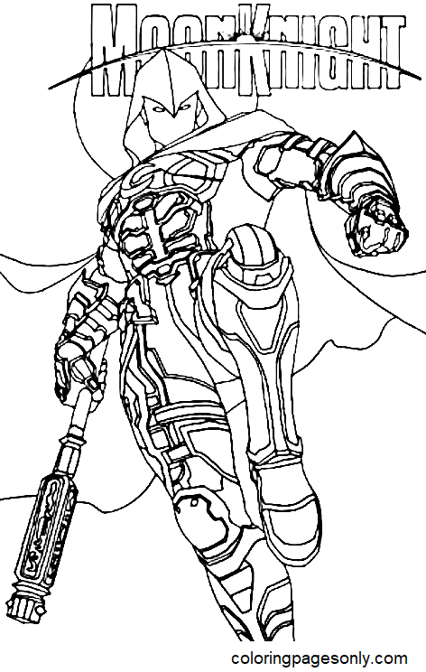 Moon Knight Coloring Pages Printable for Free Download