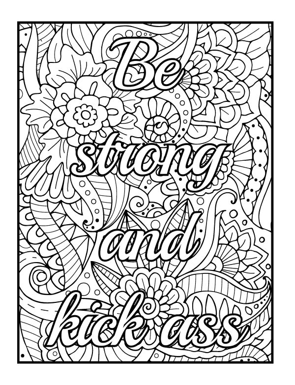 5 Pack Motivational & Positive / MOM Coloring Pages -   Mom coloring  pages, Adult coloring books printables, Adult coloring books swear