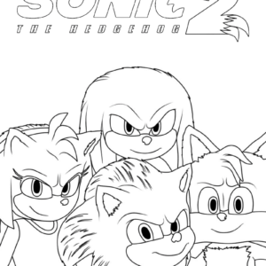 Desenhos para colorir do Sonic de Sonic the Hedgehog 2 The Movie 2022 -  Desenhos para colorir para impressão grátis