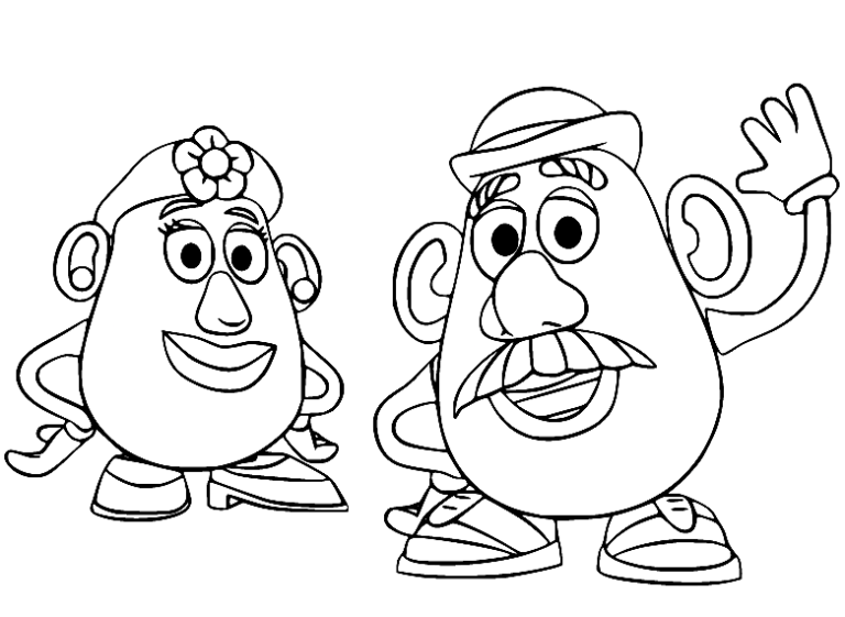 Mr Potato Head Coloring Pages Printable for Free Download