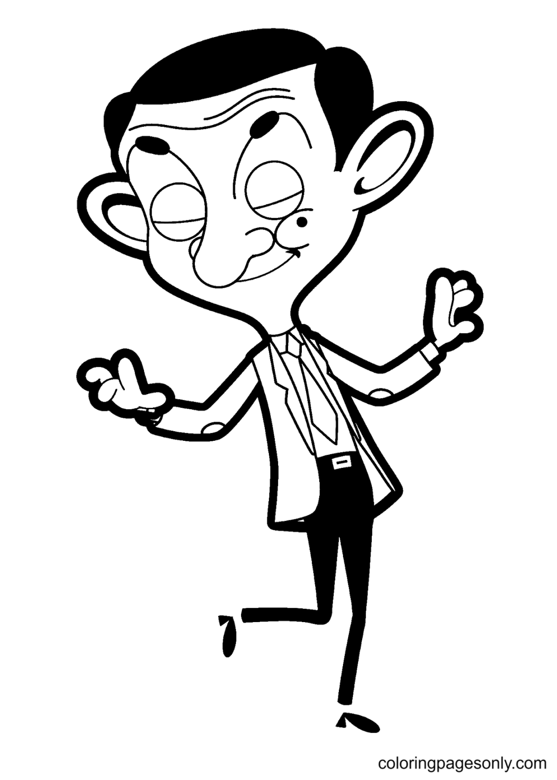 Mr. Bean Coloring Pages Printable for Free Download