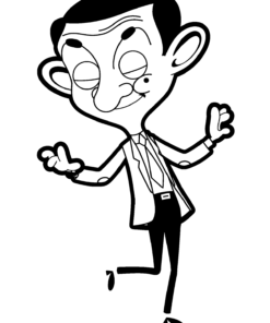 Mr. Bean Coloring Pages Printable for Free Download