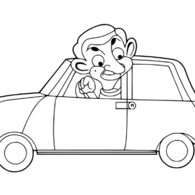 Mr. Bean Coloring Pages Printable for Free Download