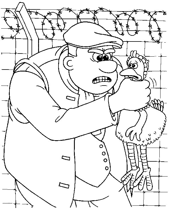 mr tweedy coloring page pdf chicken run