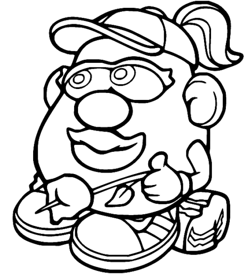 Mr Potato Head Coloring Pages Printable for Free Download