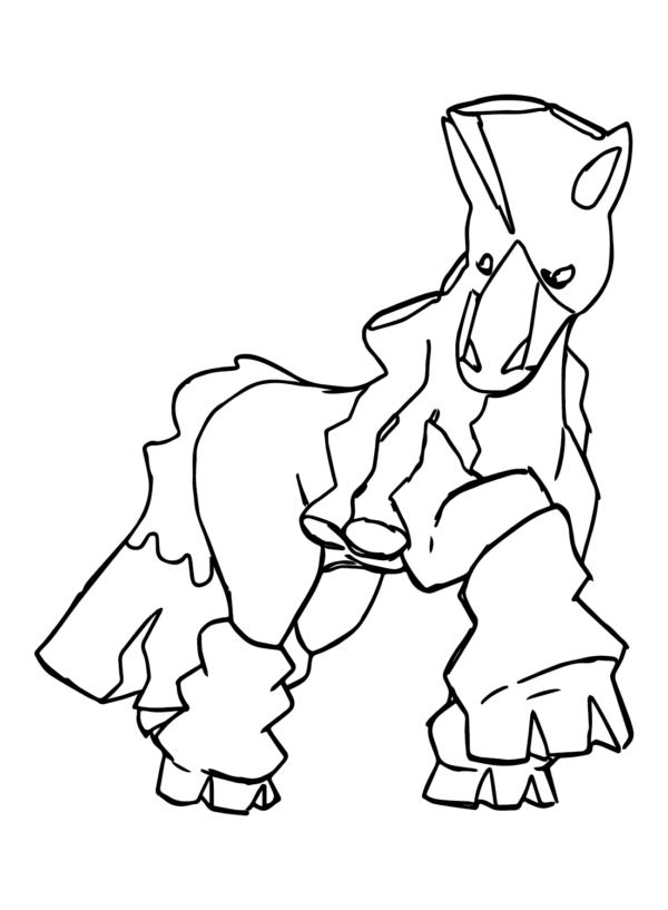 coloring pages of mudsdale pokemon