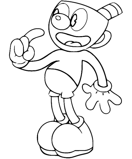 Cuphead Coloring Pages Printable for Free Download