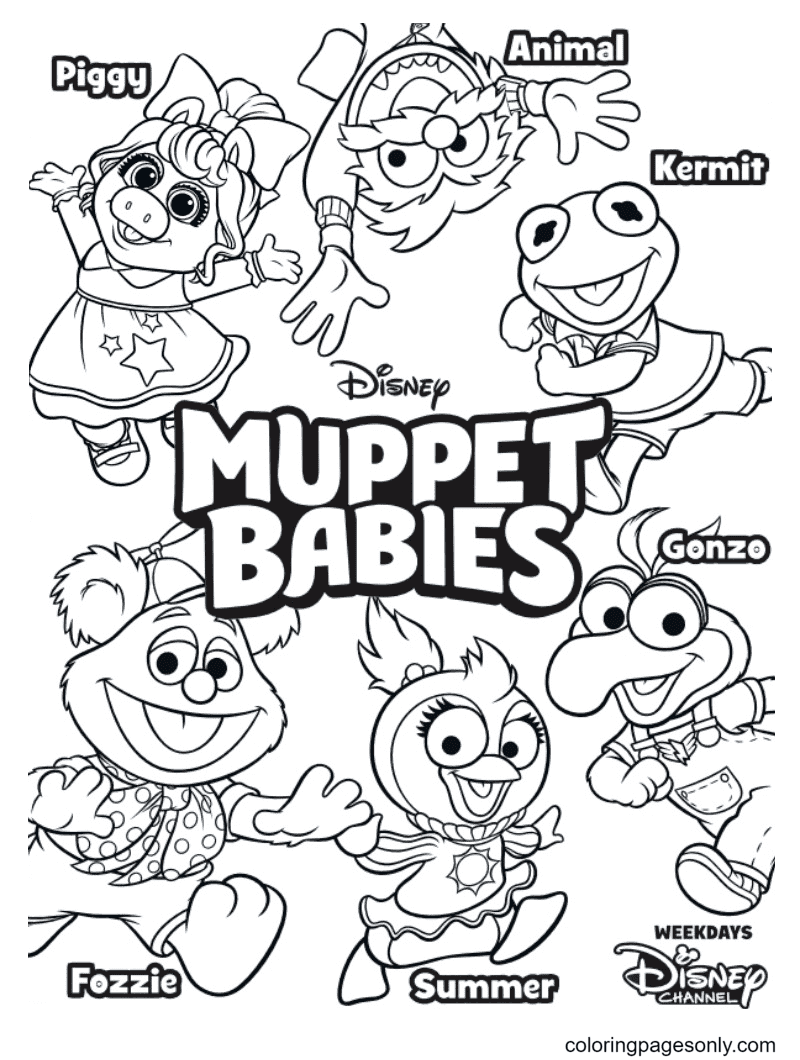 baby kermit coloring pages